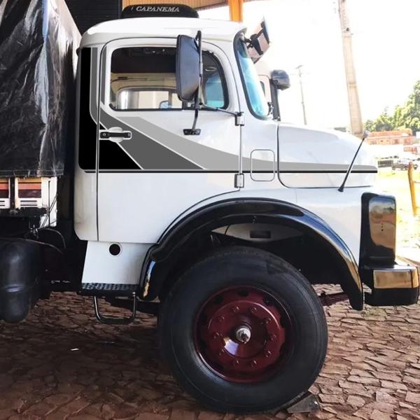 Faixa Mercedes Benz 1113 1114 Padrão 1987 Adesivo Prata - SPORTINOX Imagem de Faixa Mercedes Benz 1113 1114 Padrão 1987 Adesivo Prata