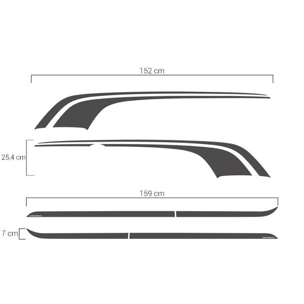 Imagem de Faixa Montana Sport 2013 Adesivo Grafite Lateral Chevrolet