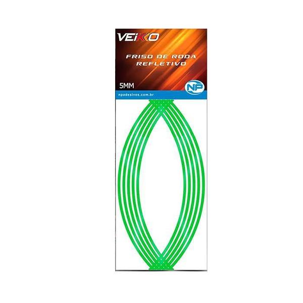 Imagem de Faixa Refletiva De Roda Para Carro Aro 14 Ao 22 5Mm Verde