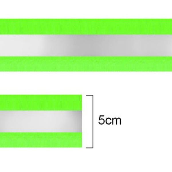 Imagem de Faixa Refletiva Uniforme Gorgurão Verde Fluorescente 50 metros