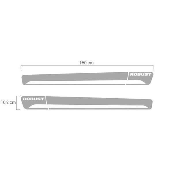 Imagem de Faixa Saveiro Robust 2014 2015 Adesivo Cinza Lateral Portas