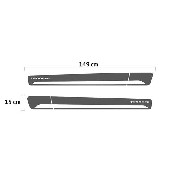 Imagem de Faixa Saveiro Trooper 2014 2015 Adesivo Grafite Lateral Kit