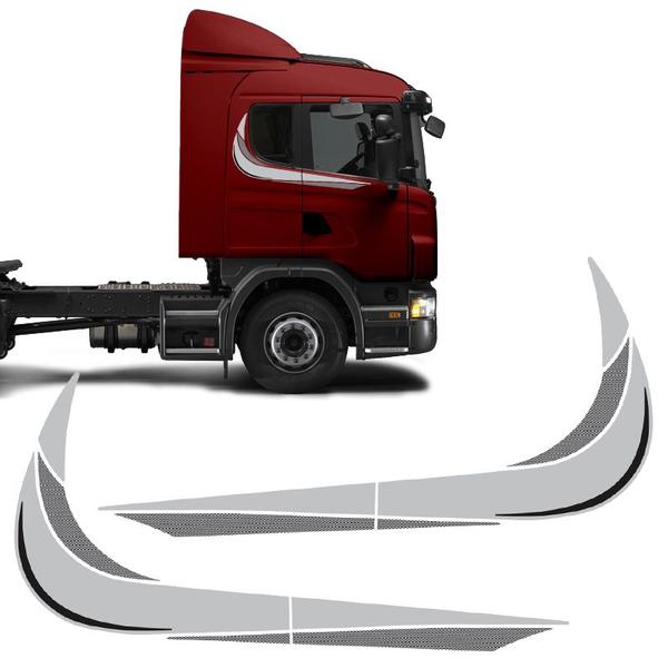 Faixa Scania 2002/2003 Adesivo Cinza Lateral Janela Caminhão - SPORTINOX Imagem de Faixa Scania 2002/2003 Adesivo Cinza Lateral Janela Caminhão