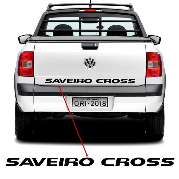 Faixa Tampa Traseira Saveiro Cross 2011, 2012 e 2013 Adesivo Preto - SPORTINOX Imagem de Faixa Tampa Traseira Saveiro Cross 2011, 2012 e 2013 Adesivo Preto