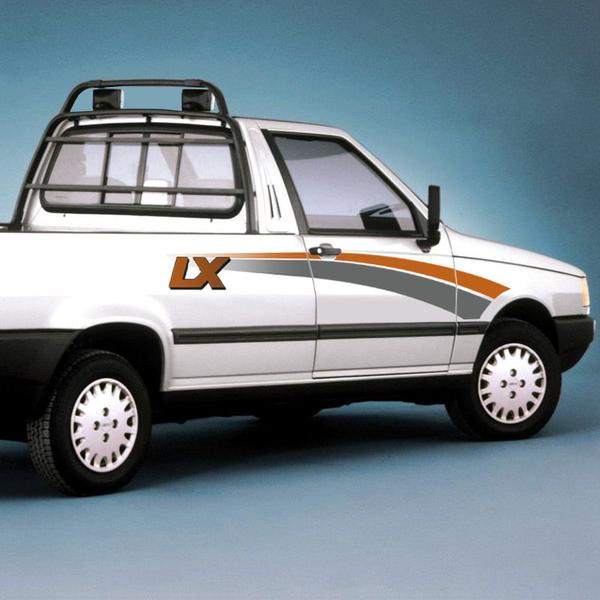 Imagem de Faixas Fiorino Lx 1994 Adesivo Laranja Lateral Decorativo