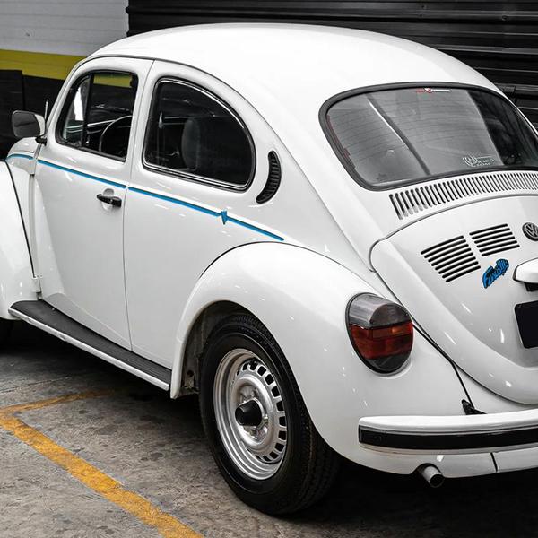 Imagem de Faixas Fusca Itamar 1994/ + Adesivo Traseiro Azul Resinado