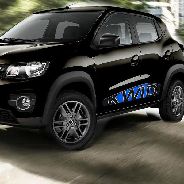 Imagem de Faixas Kwid 2018 2019 2020 2021 2022 Adesivo Lateral Azul