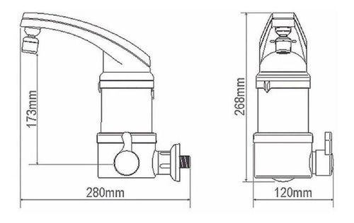 Imagem de Fame Torneira Elétrica Elegance 4t De 5400w Para Parede Cor Branco 220v