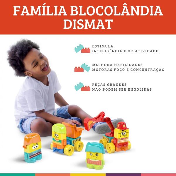 Imagem de Família Blocolândia 26 peças Estimula Raciocínio Dismat