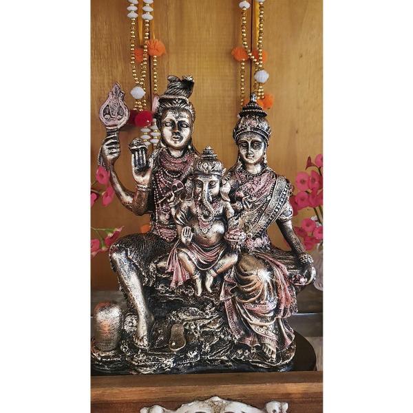 Imagem de Família De Shiva Ganesha E Parvati 27Cm 14005