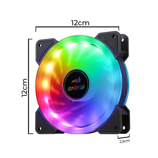 Imagem de Fan Cooler  Gamer Ventoinha LED ARGB Luminoso 120MM 6PIN Gabinete Pc Gamer Desktop Refrigeração