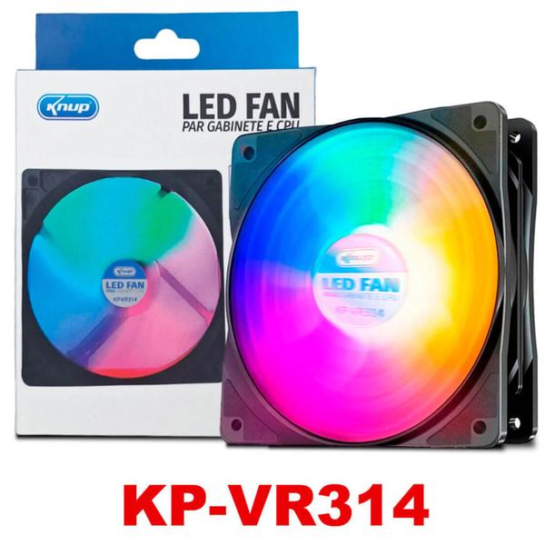 Imagem de Fan Cooler para Gabinete LED Rolamento Hidráulico LEDs Coloridos Super Silencioso