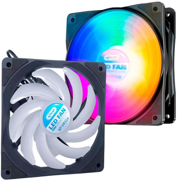 Imagem de Fan Cooler para Gabinete LED Rolamento Hidráulico LEDs Coloridos Super Silencioso