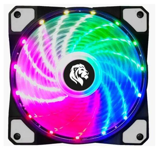 Imagem de Fan Cooler RGB Gamer 120mm Gabinete PC Gamer Ventoinha Ventilador Preto