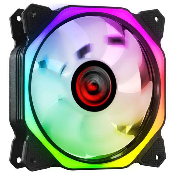 Imagem de Fan p/ gabinete huracan h3 120mm led rgb 6 pinos - pcyes