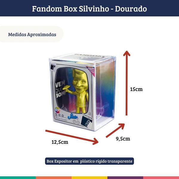 Imagem de Fandom Box Silvinho Dourado Figura Silvio Santos com Expositor Lider