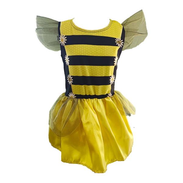 Imagem de Fantasia Abelhinha Infantil Vestido com Tiara