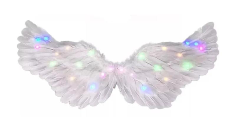 Imagem de Fantasia adulto  asa de anjo com led carnaval festas