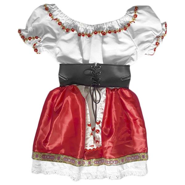 Imagem de Fantasia Alemã Infantil Vestido Frida com Cinto