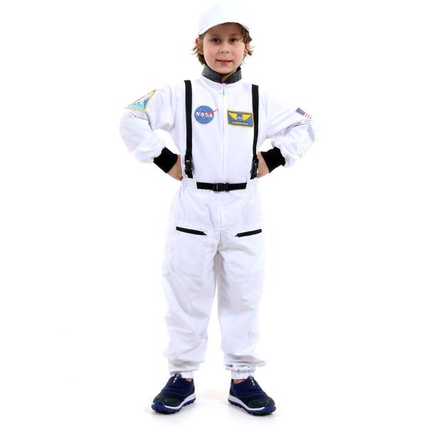 Imagem de Fantasia Astronauta Branco Infantil Luxo com Boné