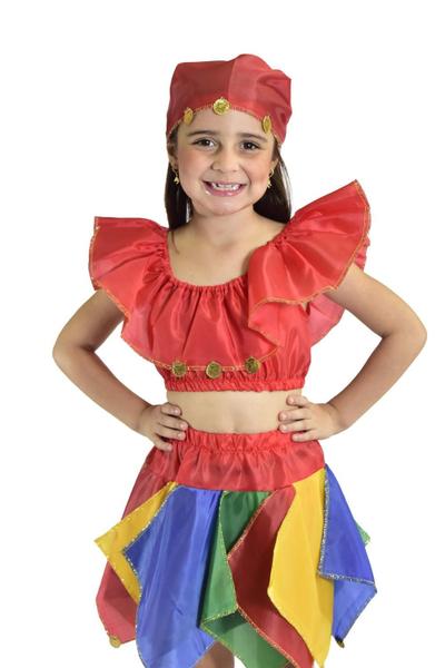 Fantasia Bambolê Infantil Carnaval Cigana - 07 - BAMBOLÊ FANTASIAS Imagem de Fantasia Bambolê Infantil Carnaval Cigana - 07
