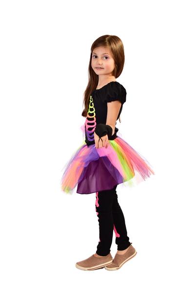 Imagem de Fantasia Bambolê Infantil Halloween Caveira Flúor Leg-170L