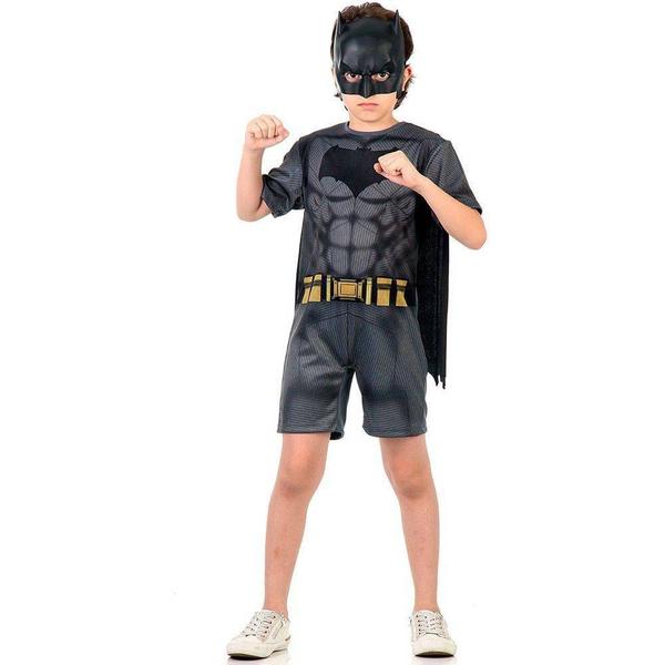 Imagem de Fantasia Batman Infantil Original Sulamericana do Filme Batman Vs Superman Modelo Pop Manga Curta