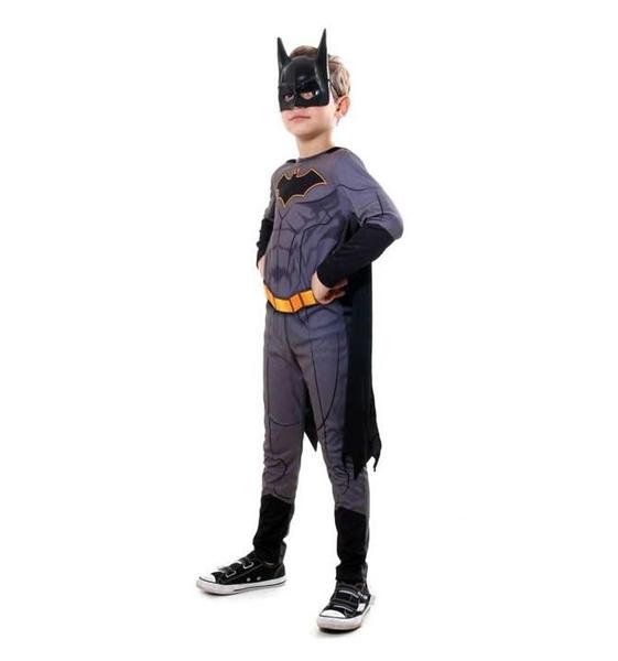 Imagem de Fantasia Batman Infantil Sulamericana Original Longa Com Capa e Máscara