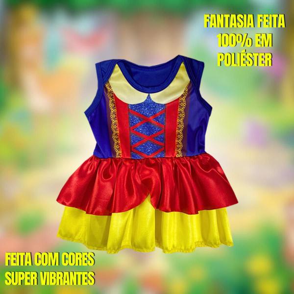 Imagem de Fantasia Bebê Infantil  Princesa Valery Colorida Feita 100% Em Poliéster Para Menina Para Crianças