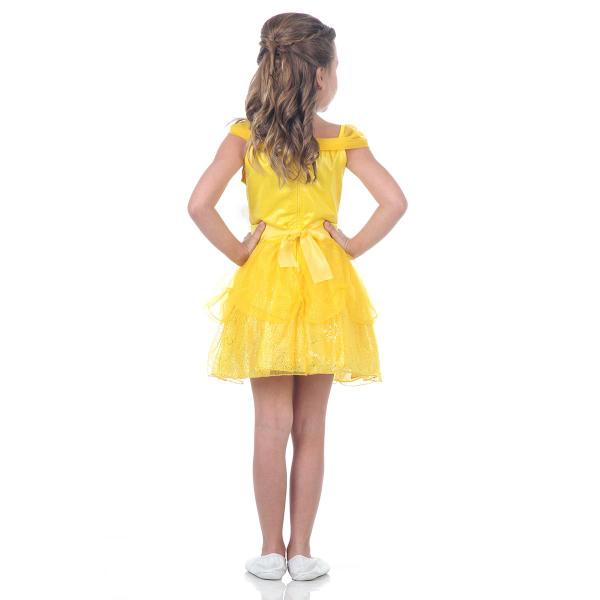 Imagem de Fantasia Bela Infantil Vestido Curto Original - Disney Princesas