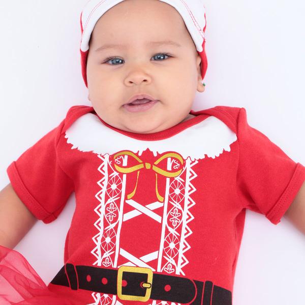 Imagem de Fantasia Body com Saia Bebê Mamãe Noel com Touca - Natal