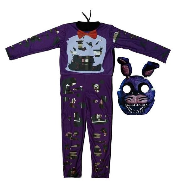 Imagem de Fantasia Bonnie Infantil Longa Com Máscara de Halloween Five Nights at Freddy's