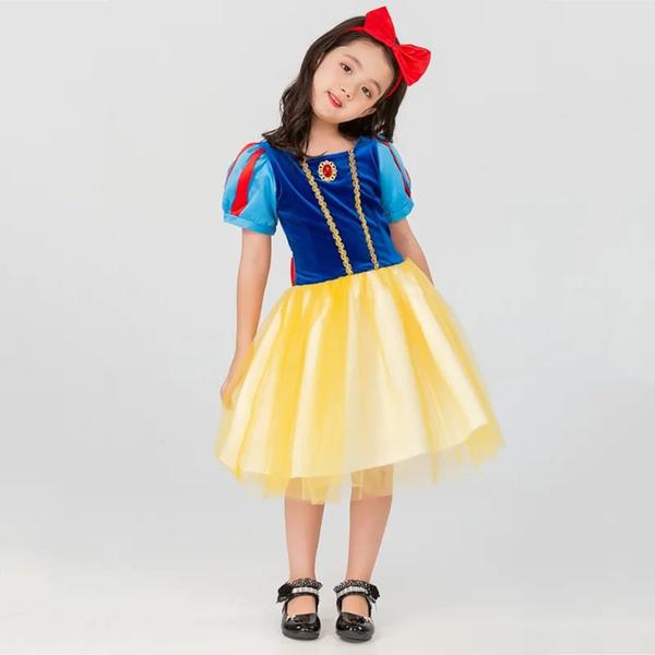 Imagem de Fantasia Branca de Neve Temática Infantil Feminina Princesa