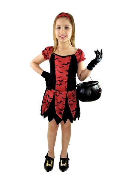 Fantasia Bruxa Infantil, Vestido Halloween, Kit 2 Peças - Fantasia Bras Imagem de Fantasia Bruxa Infantil, Vestido Halloween, Kit 2 Peças