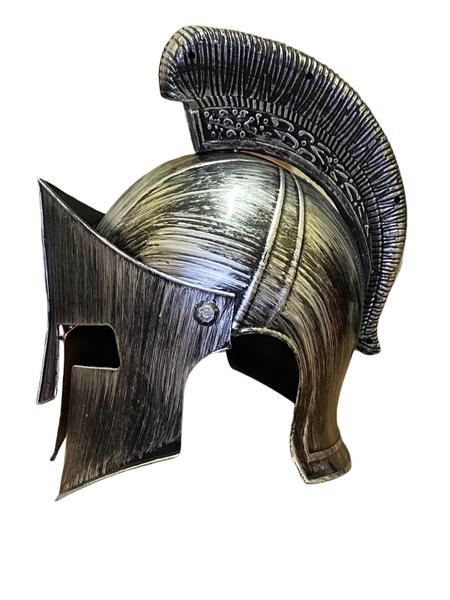 Imagem de Fantasia Capacete Gladiador Medieval Soldado Romano Prata