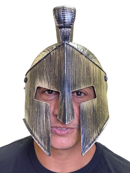 Imagem de Fantasia Capacete Gladiador Medieval Soldado Romano Prata