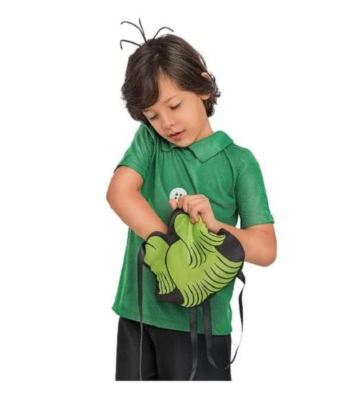 Imagem de Fantasia Cebolinha Infantil Original Camisa Mochila E Shorts