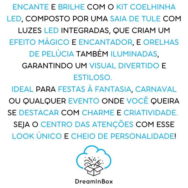 Imagem de Fantasia coelhinha carnaval KIT completo saia tiara com LED brilhante festa