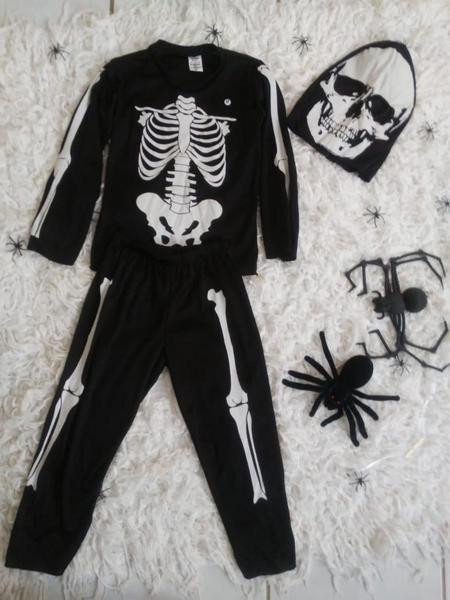 Imagem de Fantasia conjunto infantil masculina caveira