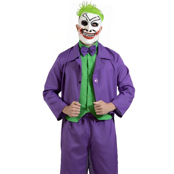 Imagem de Fantasia Coringa Adulto  Halloween Carnaval Festa Cosplay Não Acompanha Mascara