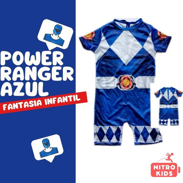 Imagem de Fantasia Curta sem Enchimento do Power Ranger Azul