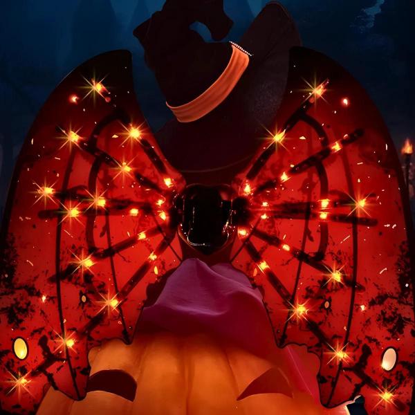 Imagem de Fantasia de Asas de Dragão com LED e Música - Perfeita para Festas Temáticas, Halloween, Cosplay e Eventos Especiais