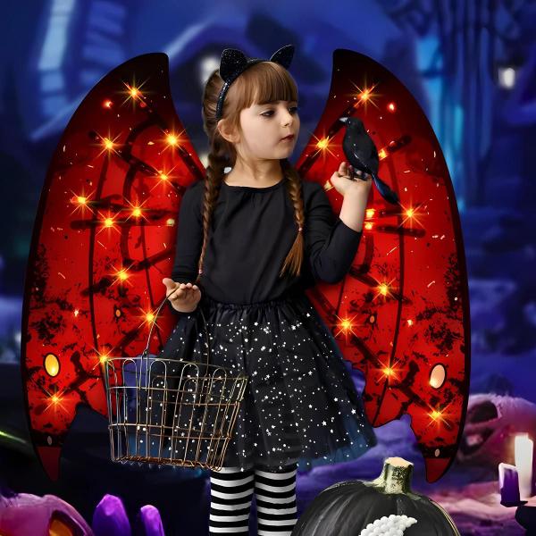 Imagem de Fantasia de Asas para festas com Led e Música modelo Dragão Fantasia halloween capa asas adulto infantil cosplay