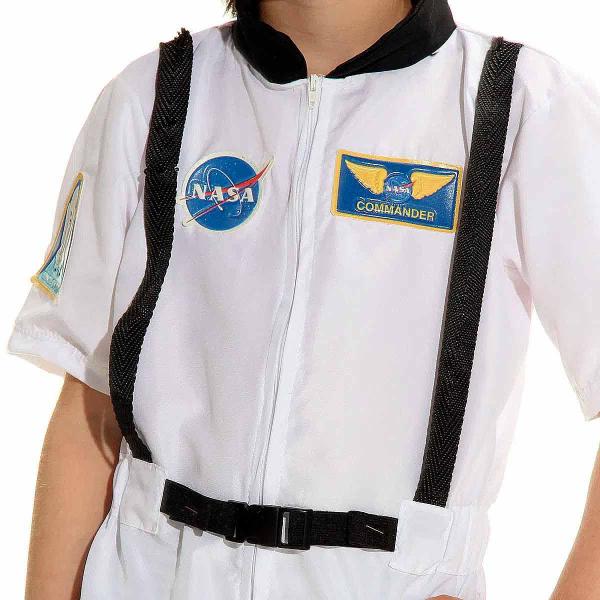 Imagem de Fantasia de Astronauta da Nasa Macacão Branco Infantil +Boné