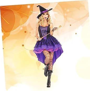 Imagem de Fantasia De Bruxa Roxo Festas Halloween Carnaval