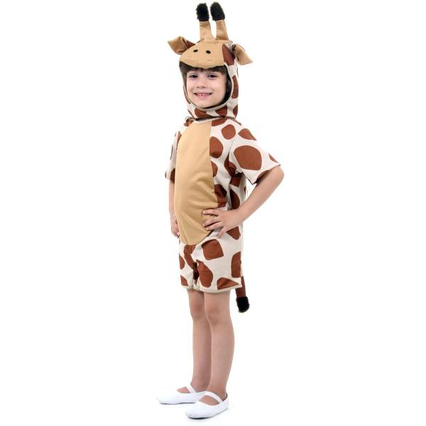 Imagem de Fantasia de Girafa Infantil Curta Roupa de Girafa com Capuz Sulamericana 915629