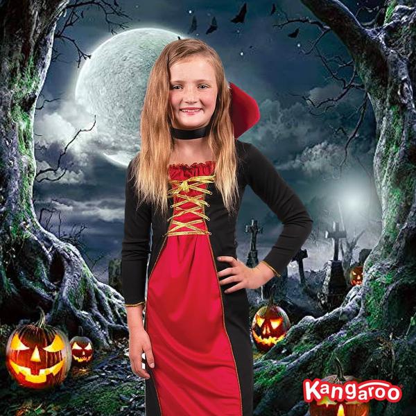 Imagem de Fantasia de Halloween: Canguru, vampira vitoriana, menina de 8 a 10 anos