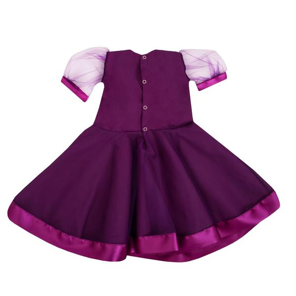 Imagem de Fantasia De Halloween Menina Vestido Infantil Roxo Baby Luxo