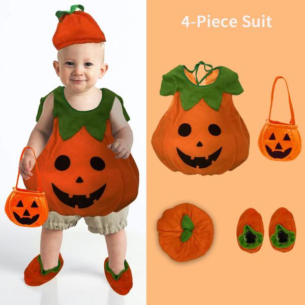 Imagem de Fantasia de Halloween Naisidas Toddler Baby Pumpkin com bolsa