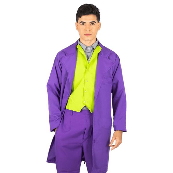 Imagem de Fantasia de Palhaço Joker Psicopata Roxo Esquadrão Heath Festa Halloween Carnaval